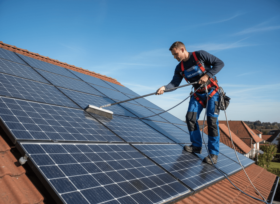 Solar panel cleaning